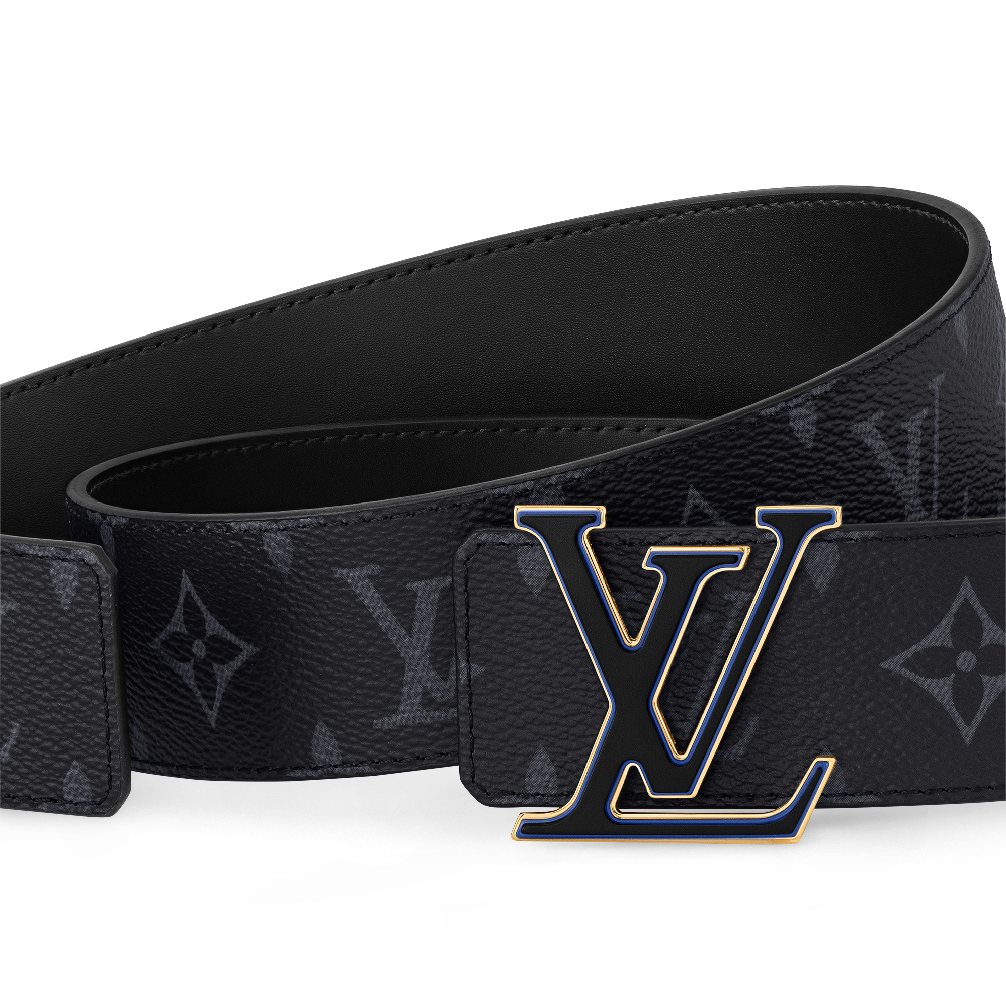 ベルト・LV 3 ステップ 40MM リバーシブル モノグラム・エクリプス